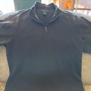 Green Orvis Quarter Zip Sweater